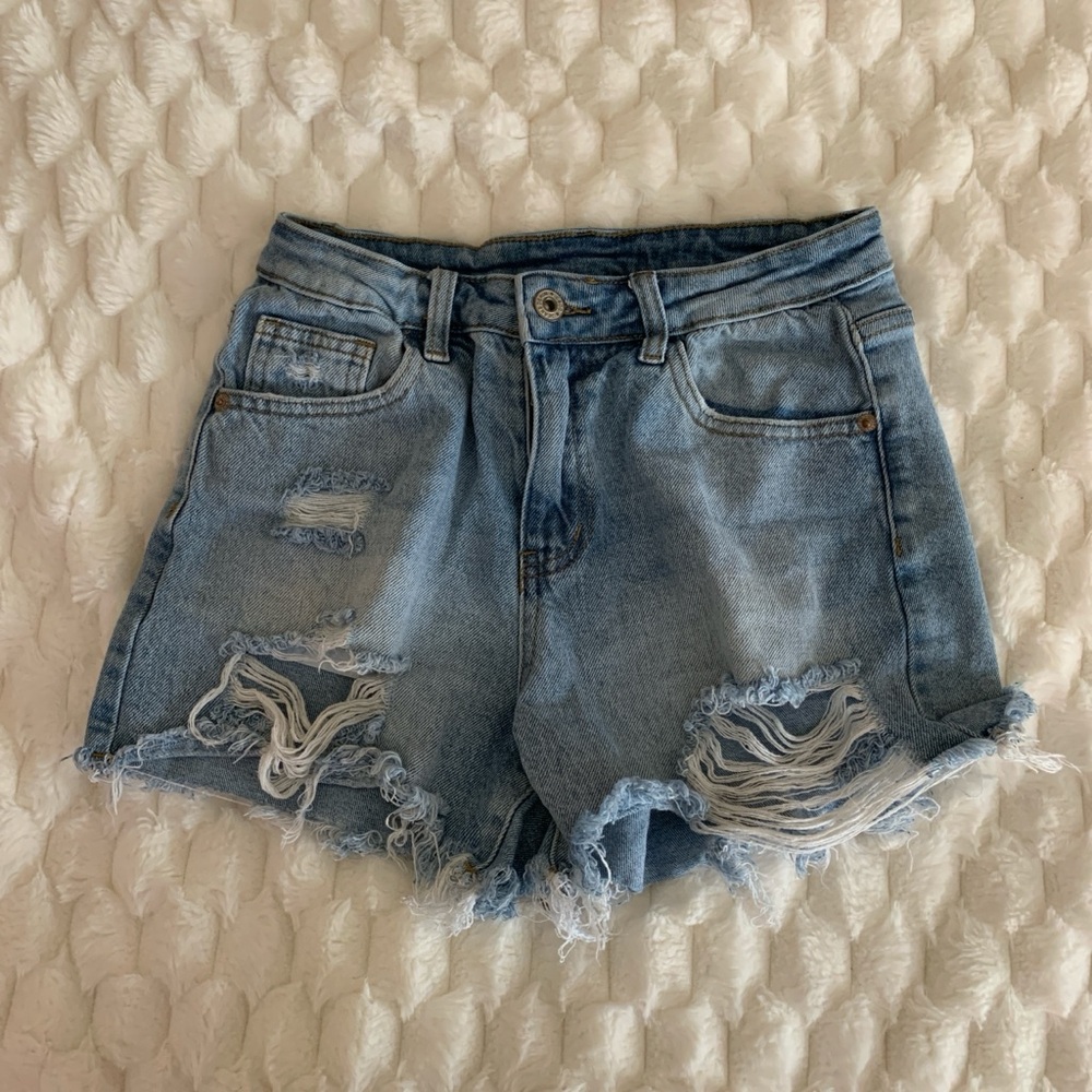 Denim Distressed Women Shorts